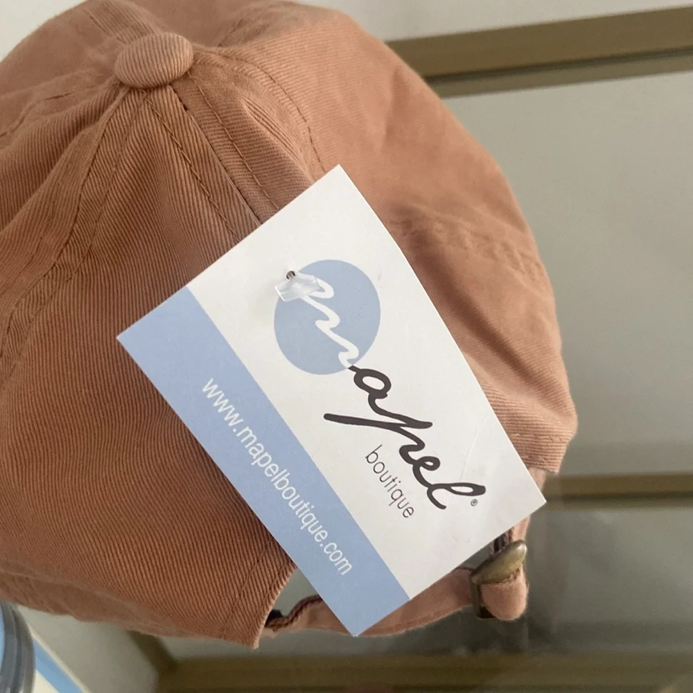 Boutique women’s MAMA embroidered baseball hat blush mauve brown dad cap OSFM